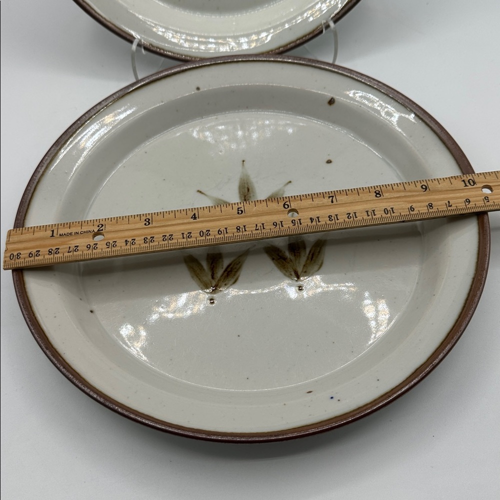 2 Dansk Brown Mist Whisper 10” Dinner Plates. Niels Refsgaard design. 1980s Rare - Picture 5 of 6